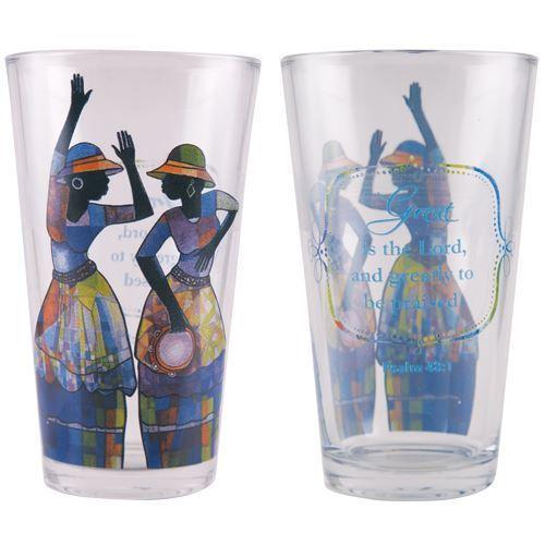 Great is the Lord by D.D. Ike: African American Drinking Glass