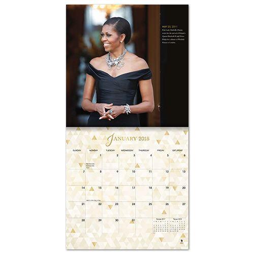 Michelle Obama (Beauty & Elegance): 2018 African American Calendar (Interior)