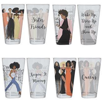 Sister Friends Collection by Nicholle Kobi: African American Drinking Glasses