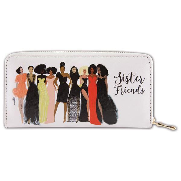 Sister Friends: African American Women's Wallet/Clutch by Nicholle Kobi