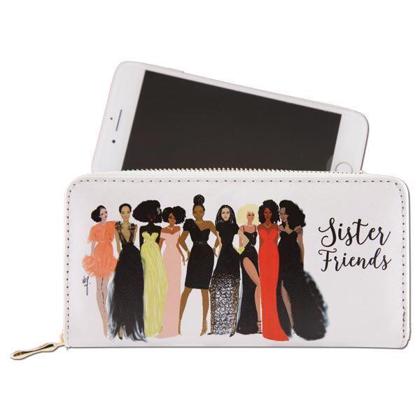 Sister Friends: African American Women's Wallet/Clutch by Nicholle Kobi