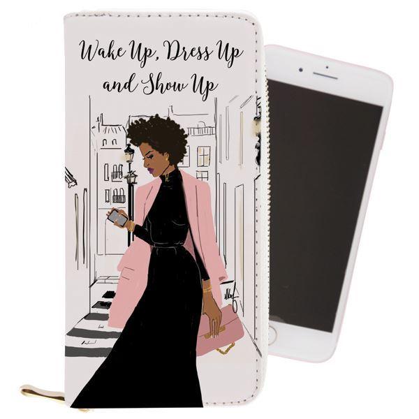 Dress Up and Show Up: African American Womens Wallet/Clutch by Nicholle Kobi