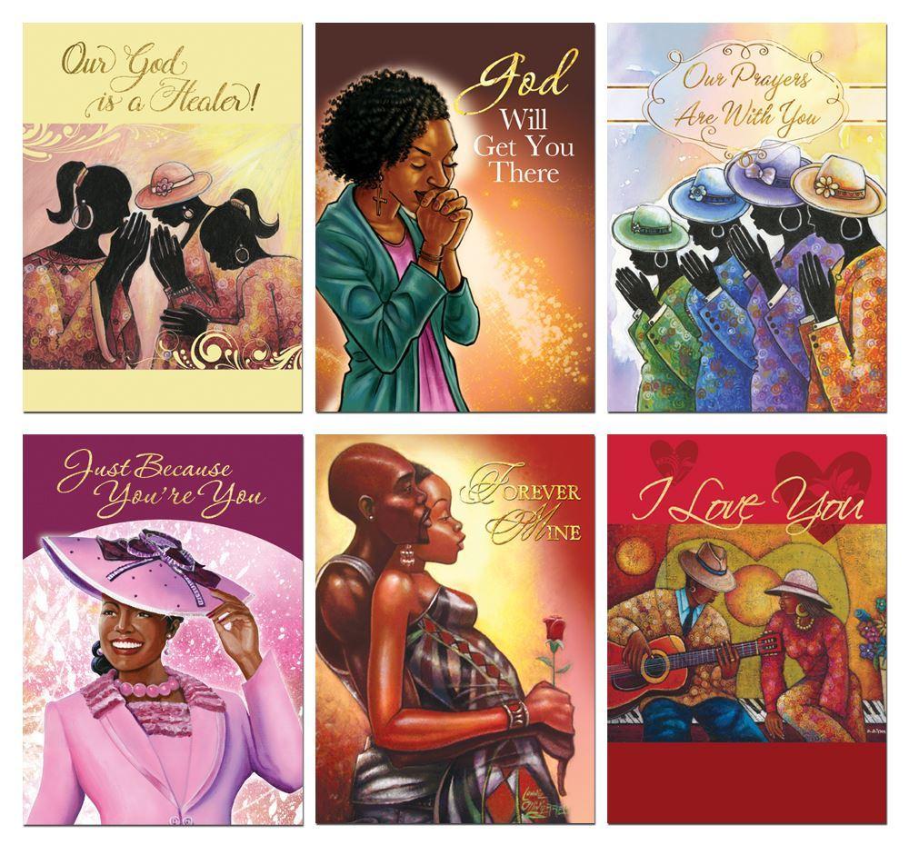 Personalized All Occasion, Black Greeting Cards, African American