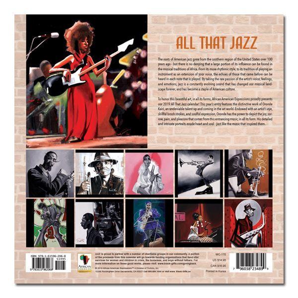 All That Jazz: The Art of Oronde Kairi Johnson (2019 African American Calendar) (Rear)
