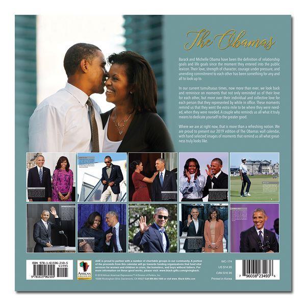 The Obamas: 2019 African American History Calendar by AAE (Rear)