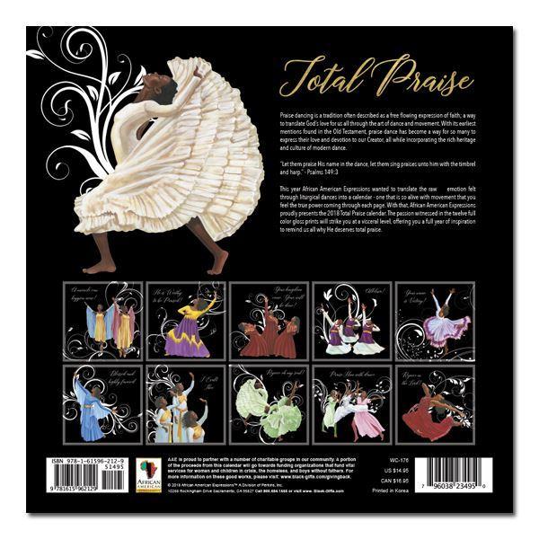 Total Praise: The Art of Keith Conner (2019 African American Calendar) (Rear)
