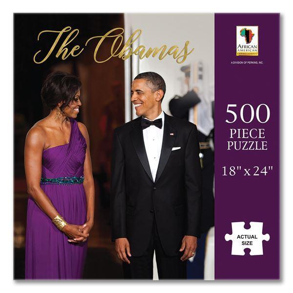The Obamas Puzzle-Jigsaw Puzzle-African American Expressions-18x24 inches-500 Pieces-The Black Art Depot