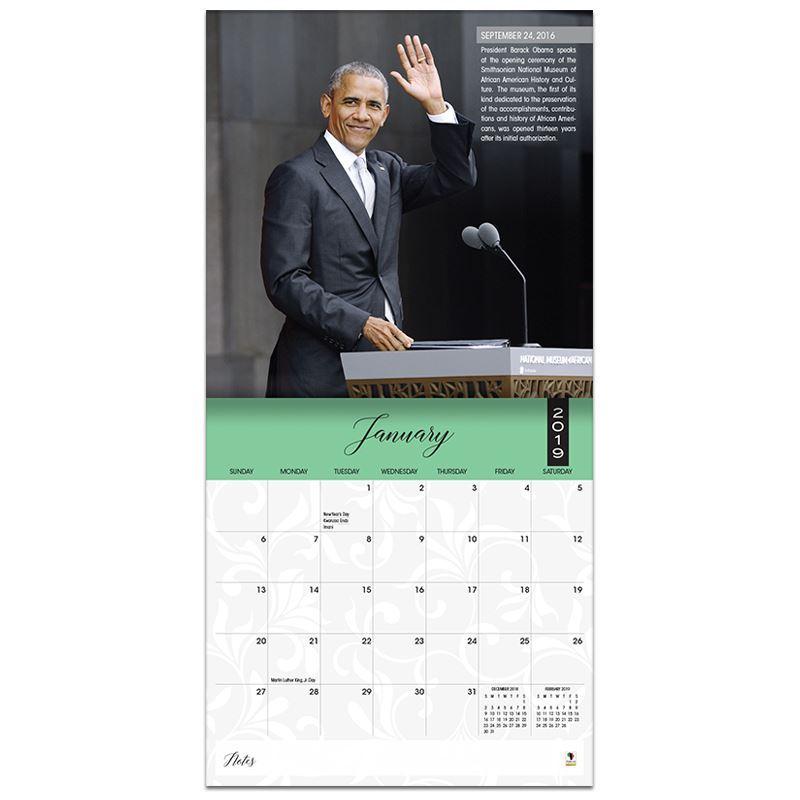 The Obamas: 2019 African American History Calendar by AAE (Inside)