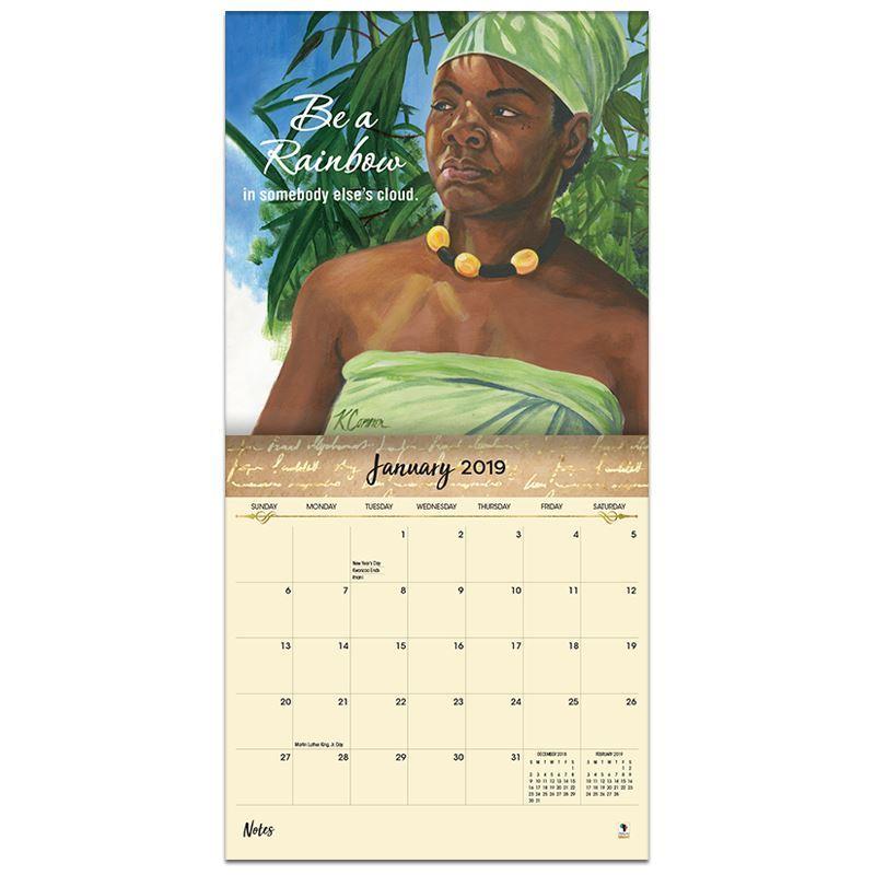 Maya Angelou: And Still I Rise (2019 African American Wall Calendar) (Inside)