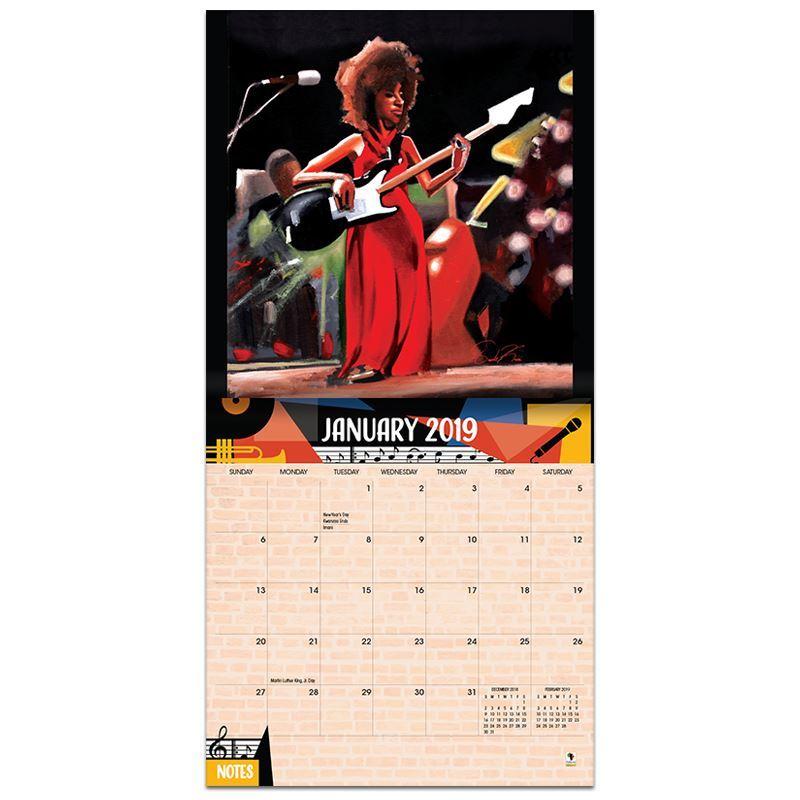 All That Jazz: The Art of Oronde Kairi Johnson (2019 African American Calendar) (Inside)