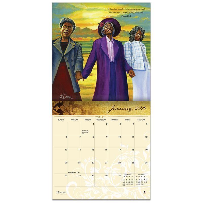 Walking by Faith: 2019 African American Wall Calendar (Interior)