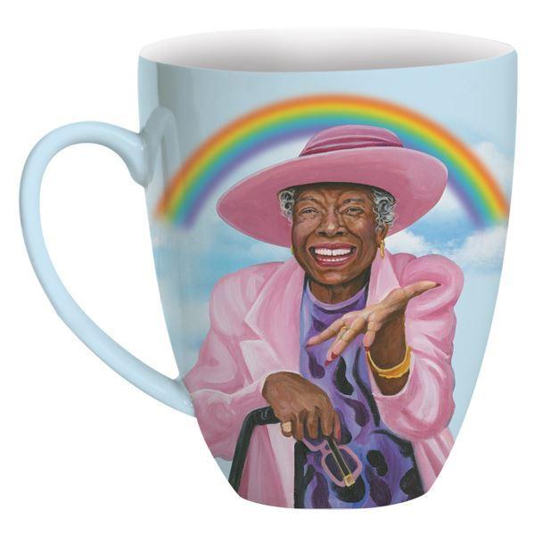 Be a Rainbow (Maya Angelou): African American Ceramic Mug