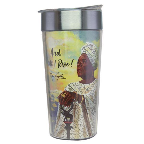 1 of 2: And Still I Rise (Maya Angelou): African American Stainless Steel Travel Cup