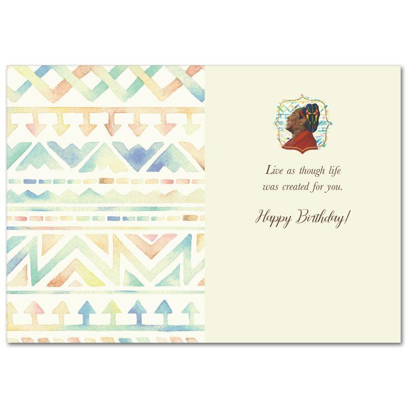 Birthday Blessings (Maya Angelou): African American Greeting Card (Interior)