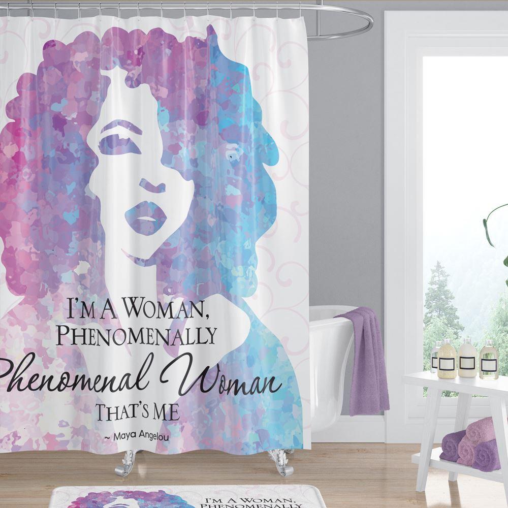 Phenomenal Woman: African American Shower Curtain by Maya Angelou