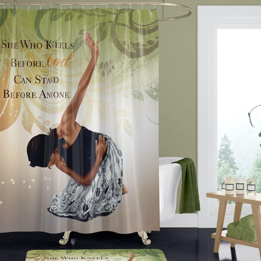 She Who Kneels: African American Shower Curtain by AAE