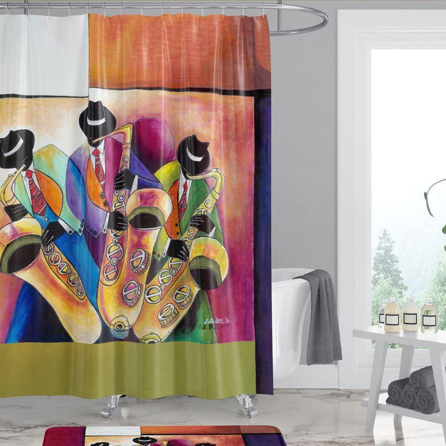 Cool African Afrocentric Pattern Art Bathroom Shower Curtain Set 4pcs –  BigProStore