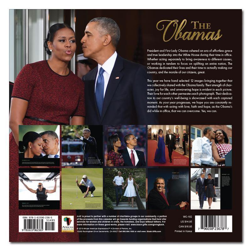 Remembering The Obamas: African American 2020 Wall Calendar (Back)