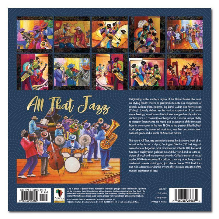 All That Jazz by D.D. Ike: 2020 African American Calendar (Rear)