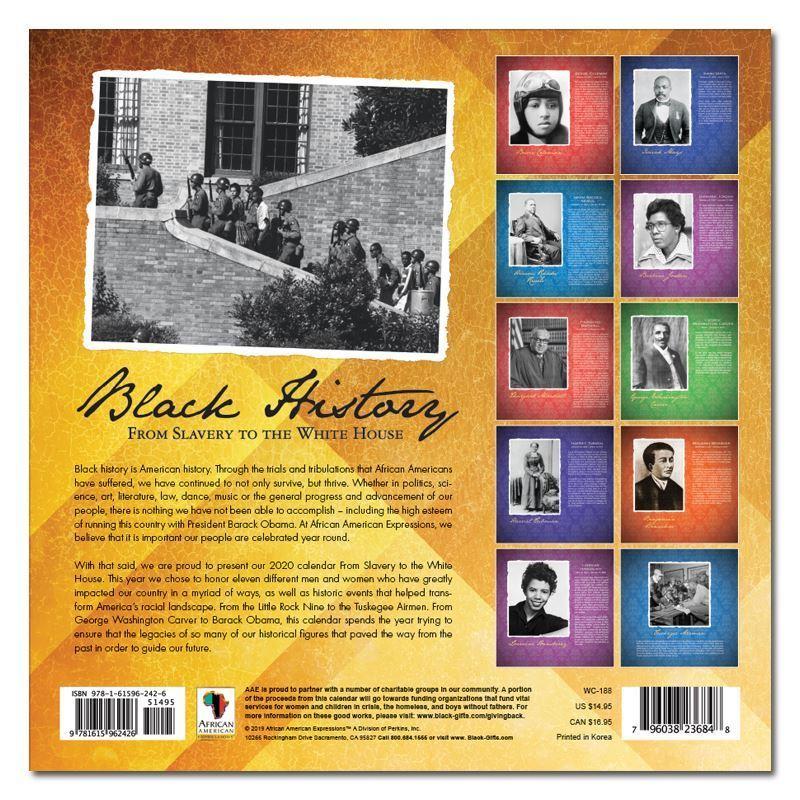 Black History: From Slavery to the White House (2020 African American Calendar) (Back)