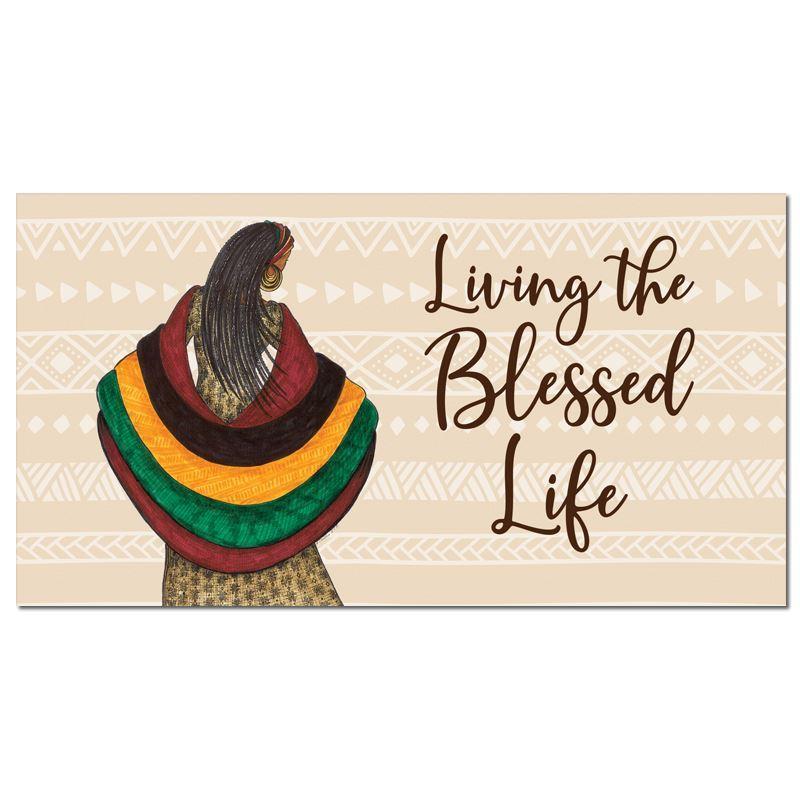Living My Blessed Life-Checkbook Planner-Kiwi McDowell-3.5 x 6.5-2020-2021-The Black Art Depot