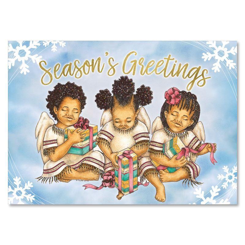 1 of 2: Little Angels: African American Christmas Card Box Set