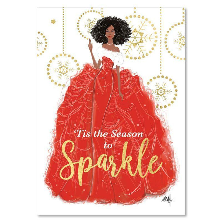 Season to Sparkle by Nicholle Kobi: African American Christmas Card Box Set