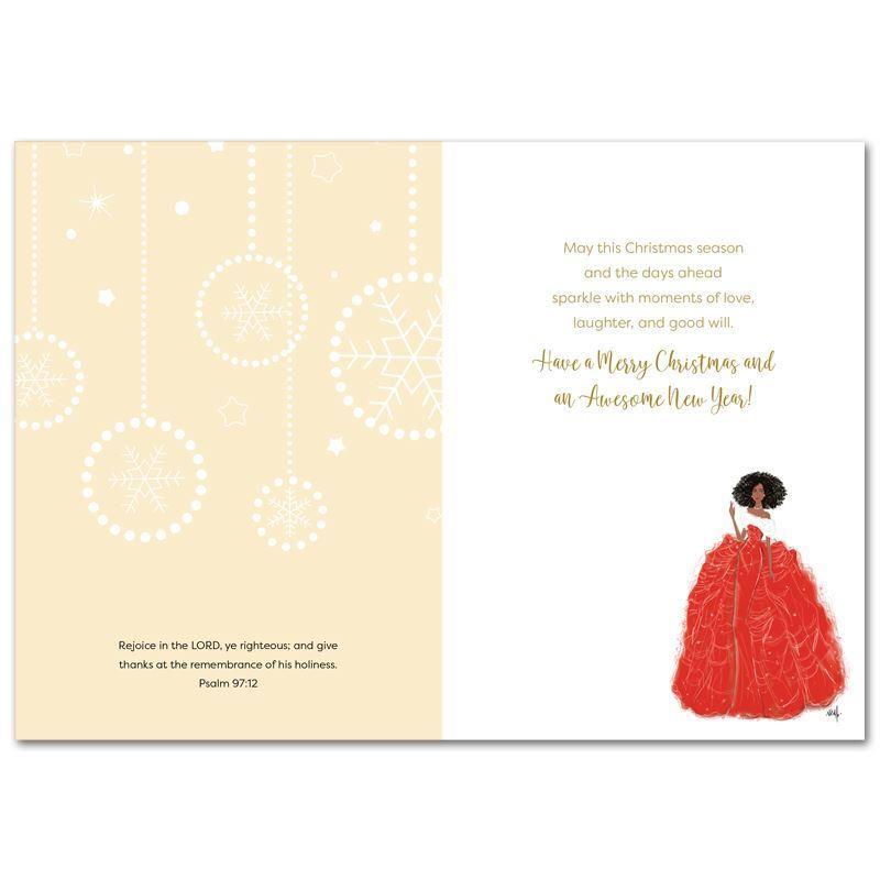 2 of 2: Season to Sparkle by Nicholle Kobi: African American Christmas Card Box Set (Interior)