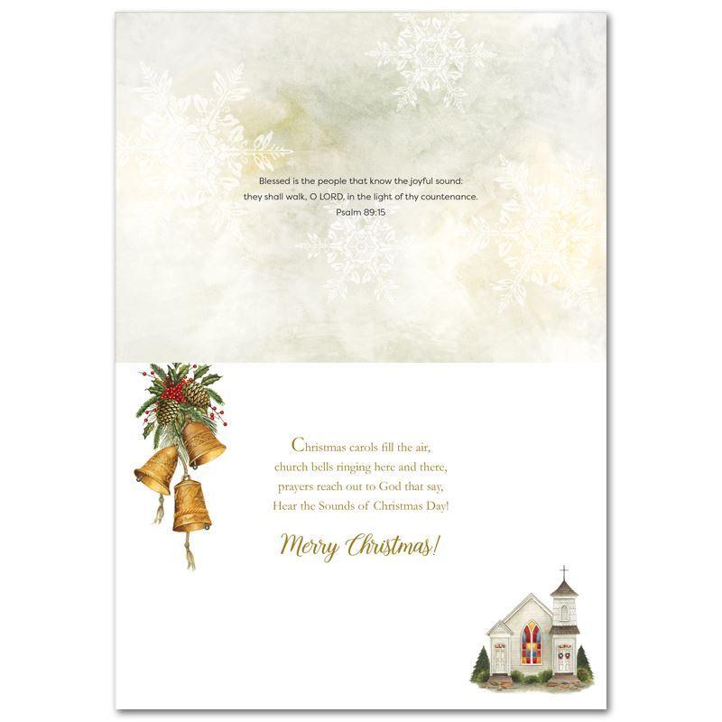 Golden Bells by Sandy Clough: Christmas Cards (Box Set of 15)(Interior)