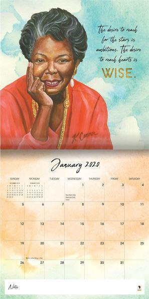 Maya Angelou (And Still I Rise) by Keith Conner: 2020 African American Calendar (Inside)