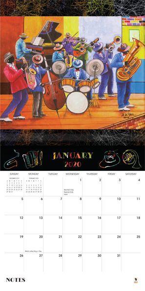 All That Jazz by D.D. Ike: 2020 African American Calendar (Inside)