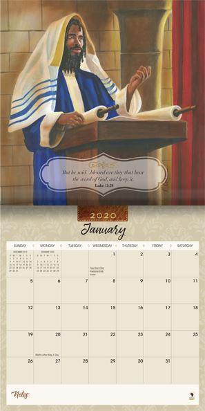 Walking by Faith by Keith Conner: African American 2020 Wall Calendar (Inside)
