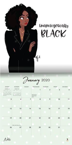 Sister Friends by Nicholle Kobi: African American 2020 Calendar (Inside)