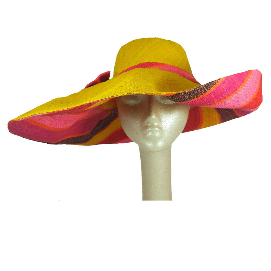 Ando: Hand Woven Multicolored Madagascar Raffia Hat