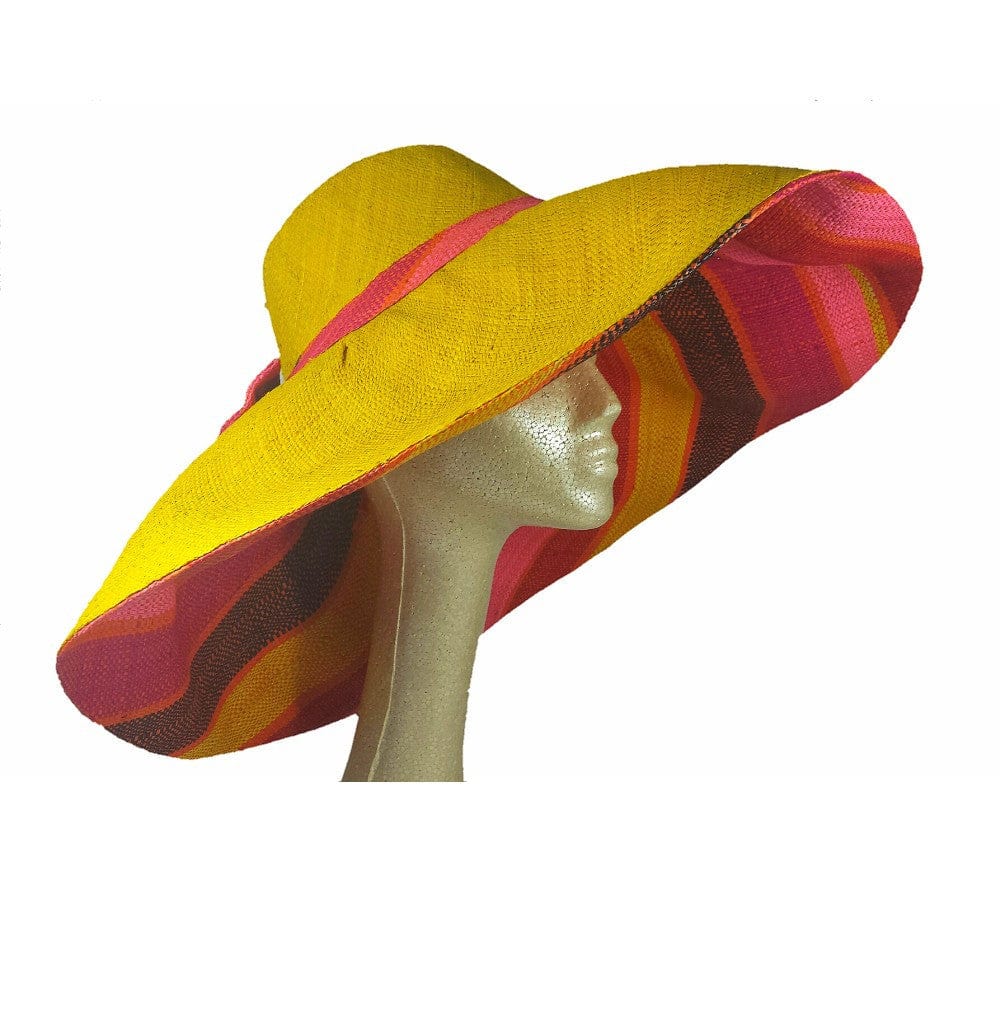 Ando: Hand Woven Multicolored Madagascar Raffia Hat