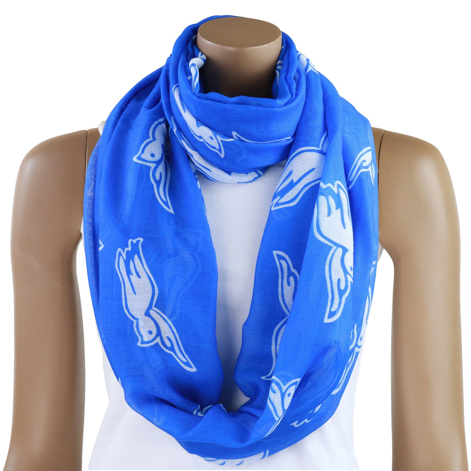 2 of 3: Dove Infinity Scarf-Scarf-Divine Nine Depot-Royal Blue-43x32 inches-The Black Art Depot