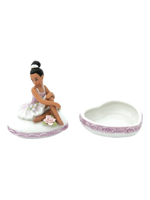 African American Ballerina Trinket Box by Cosmos Gifts