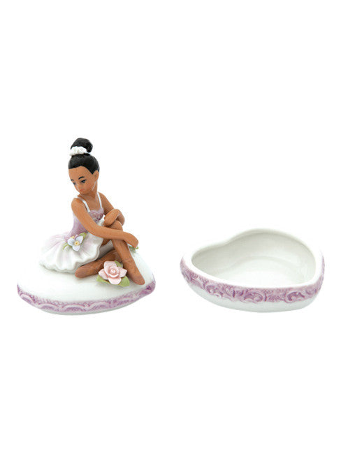 2 of 3: African American Ballerina Trinket Box by Cosmos Gifts