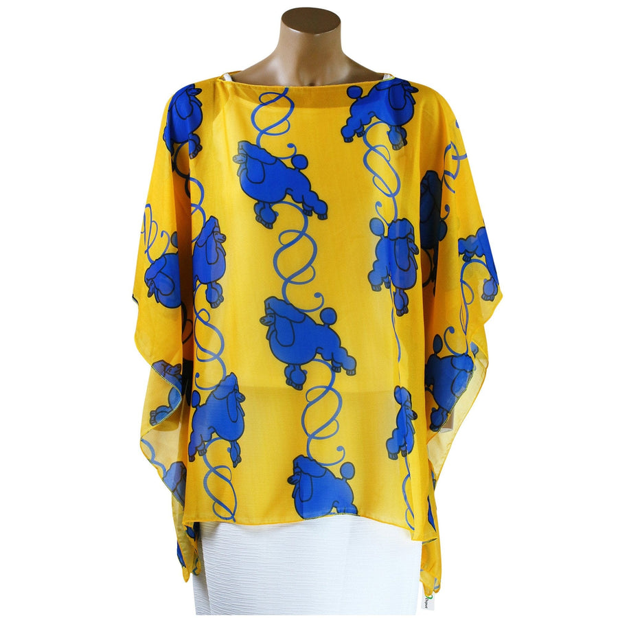 Pretty Poodles: Sigma Gamma Rho Gold and Royal Blue Chiffon Tunic