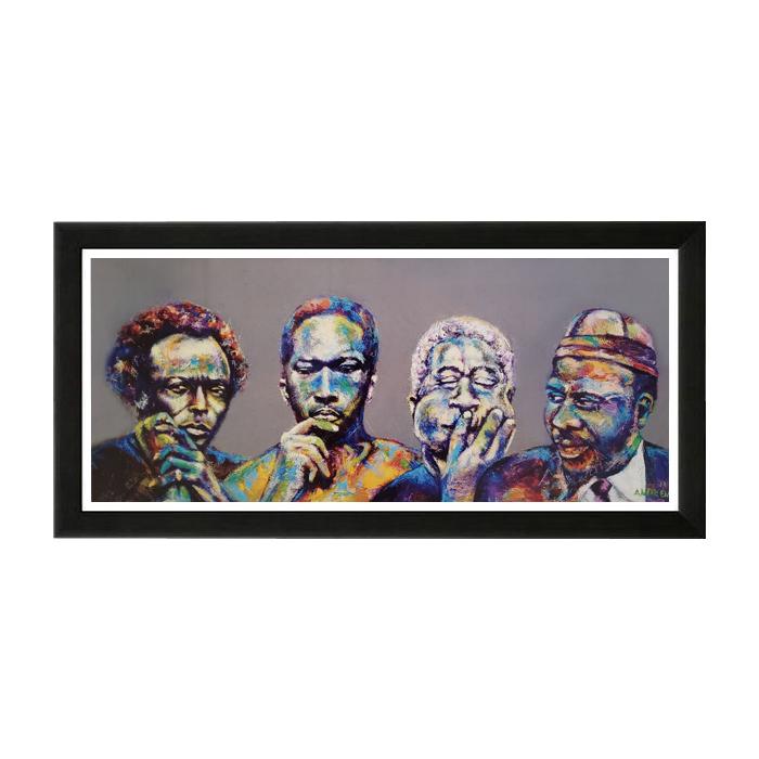 The Originals: Monk, Miles, Coltrane & Dizzy by Andrew Nichols (Black Frame)