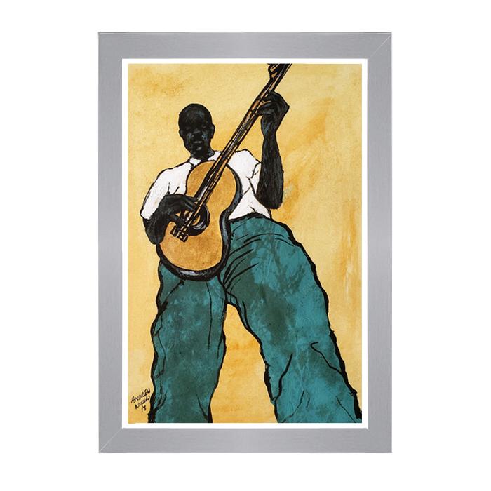 The Guitarist by Andrew Nichols (Silver Frame)