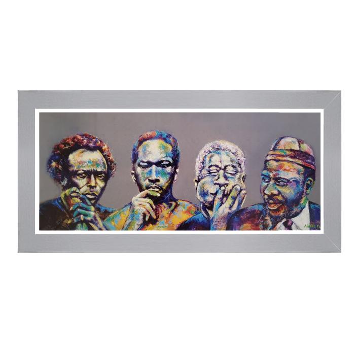 The Originals: Monk, Miles, Coltrane & Dizzy by Andrew Nichols (Silver Frame)