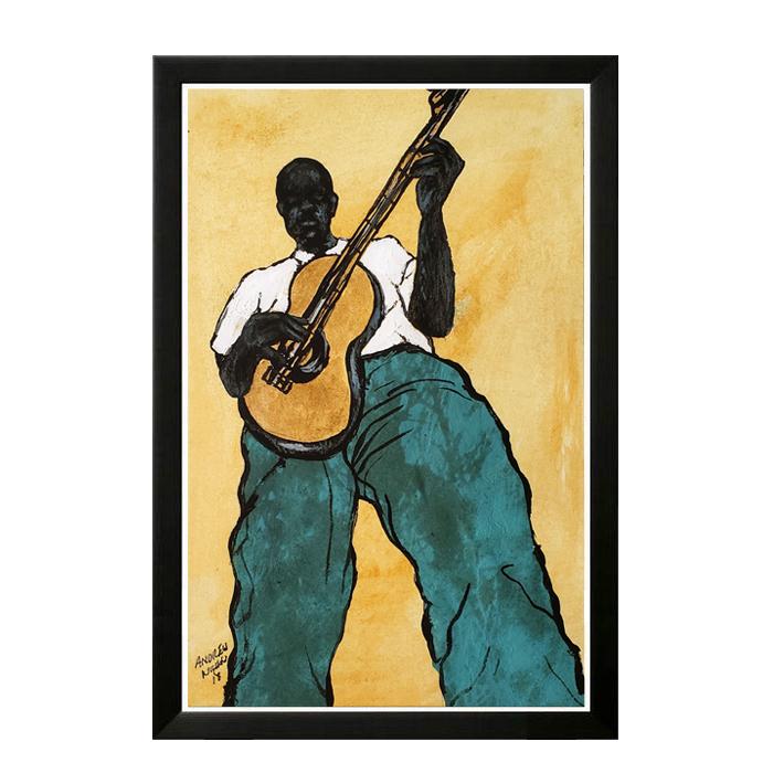 The Guitarist by Andrew Nichols (Black Frame)