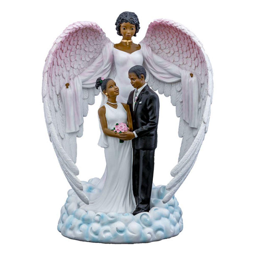 African American Wedding Guardian Angel Figurine by Positive Image Gifts