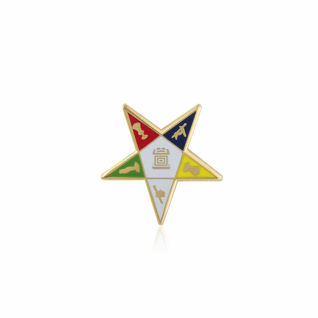 Eastern Star Lapel Pin-Lapel Pin-The Masonic Depot-.75x.75 inches-Mixed Metal Alloy-The Black Art Depot