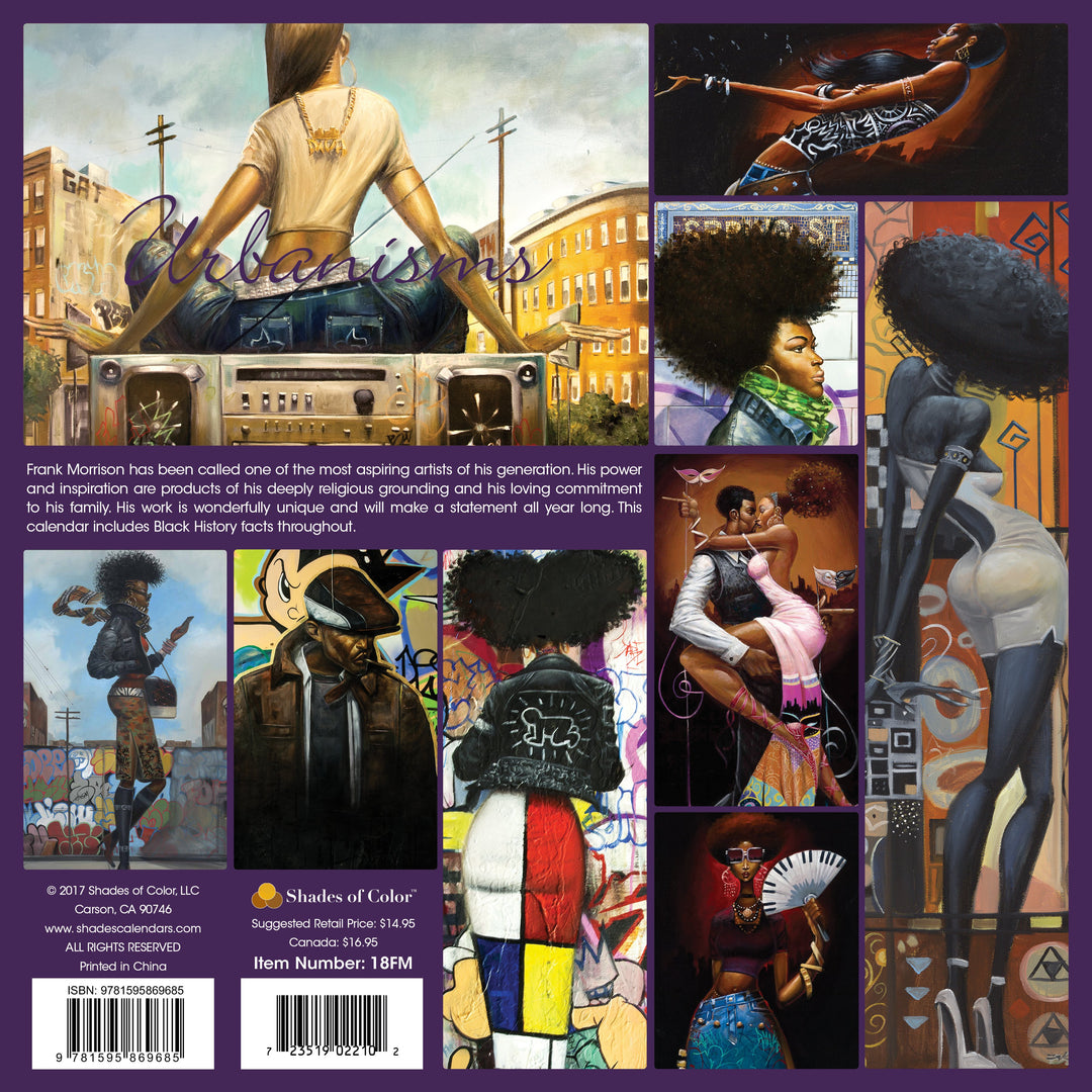 Urbanisms: The Art of Frank Morrison (2018 African-American Calendar) - Back