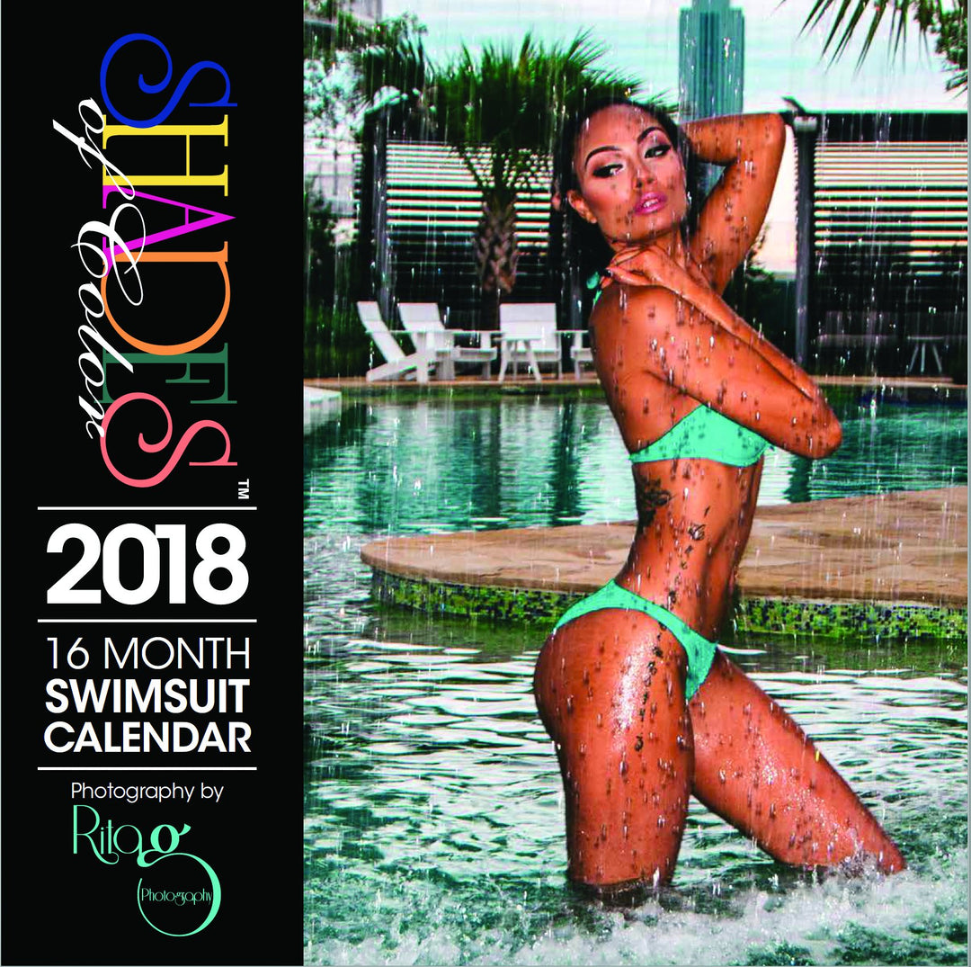 Shades of Color Swimsuit by Rita G. (2018 African-American Calendar) - Front