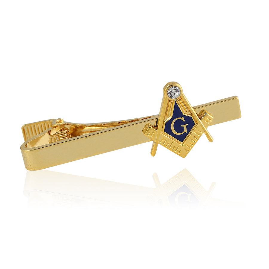 Compass and Square Gold Toned Masonic/Freemasonry Tie Clip