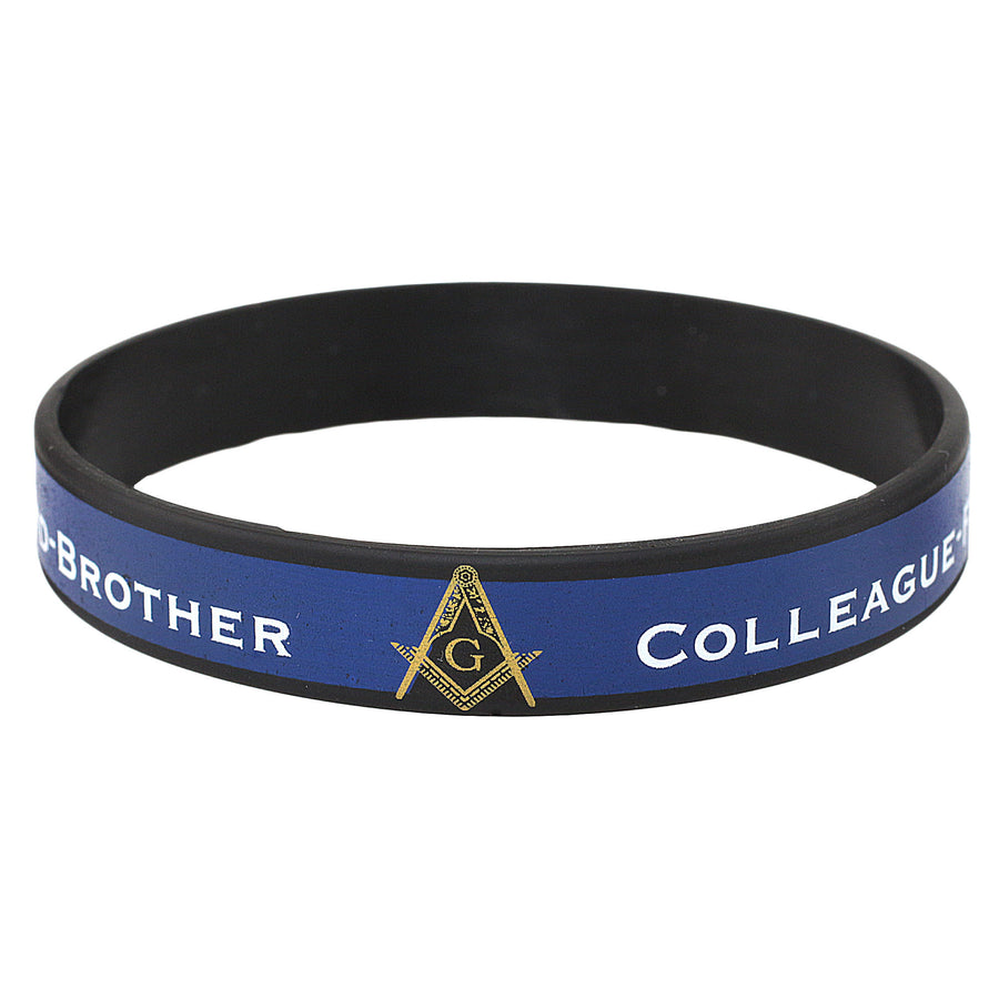 Masonic Silicone Bracelet: Colleague, Friend & Brother