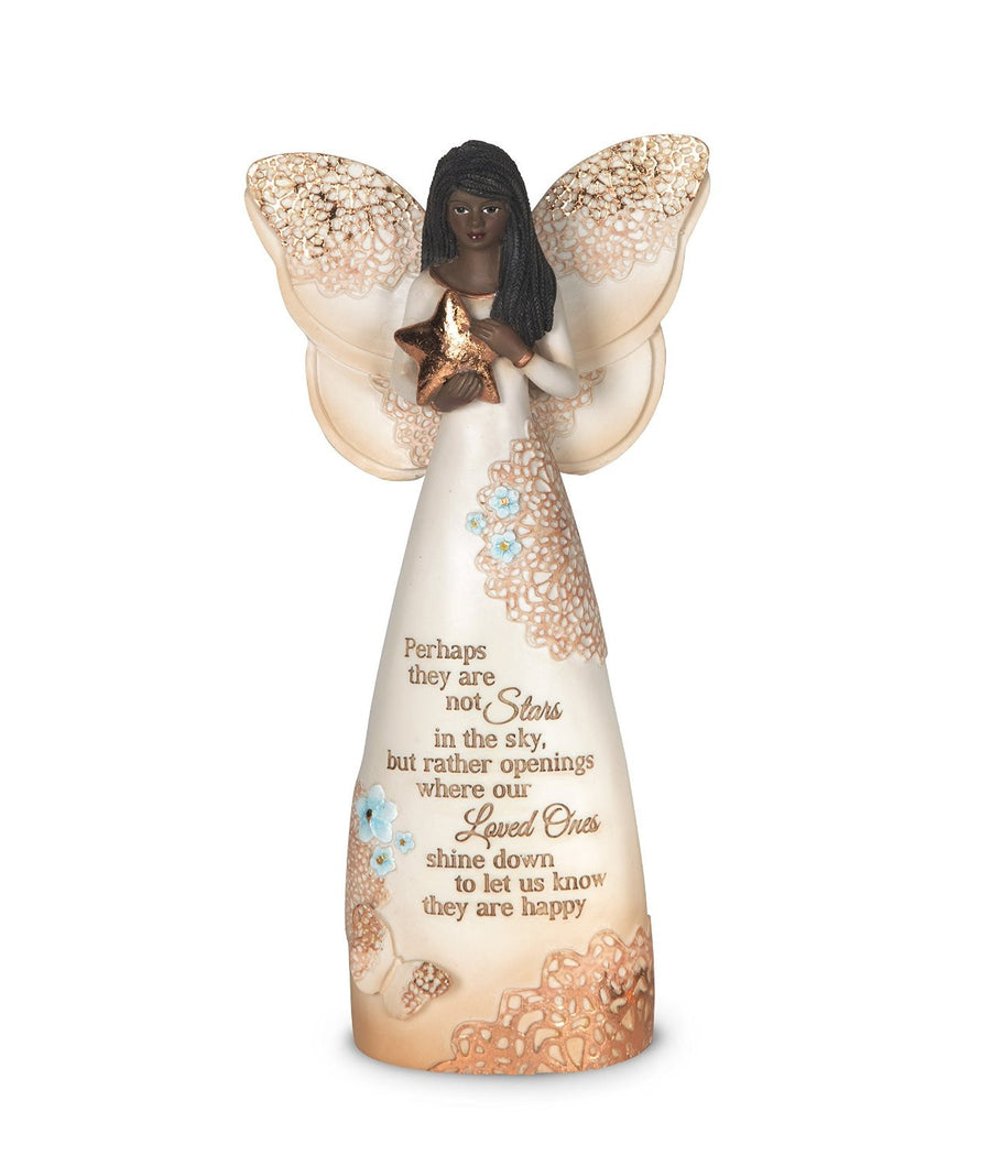 African American Stars in the Sky Angel Figurine: Light Your Way Memorial by Pavilion Gifts